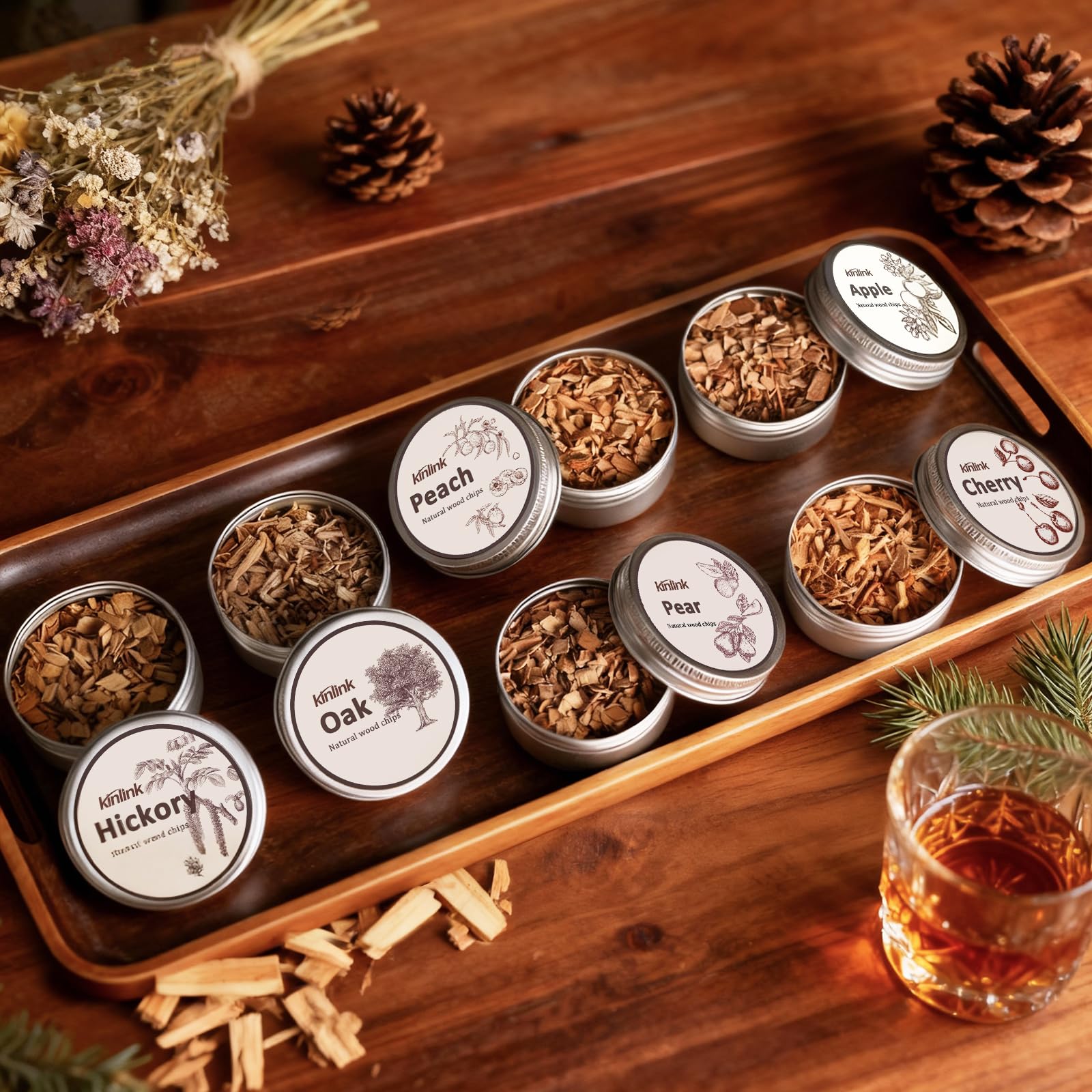 KINLINK two whiskey glasses set for tasting and gifting.