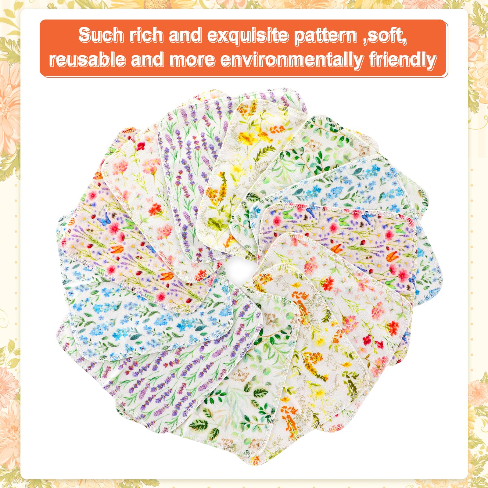 Kinlop 8x8 inch floral napkins ideal for table decor