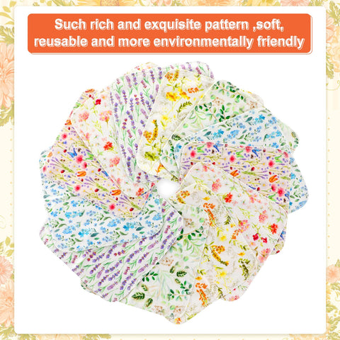 Kinlop 8x8 inch floral napkins ideal for table decor