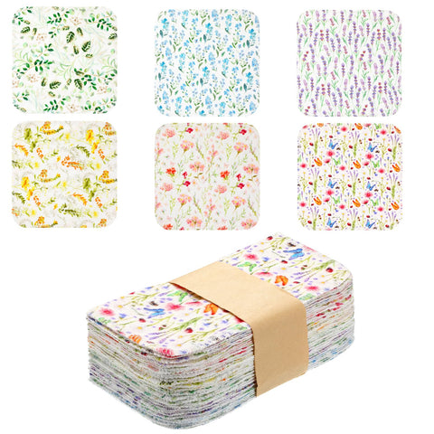 Kinlop Christmas napkins with floral pattern and soft double-layer cotton for reusable dining
