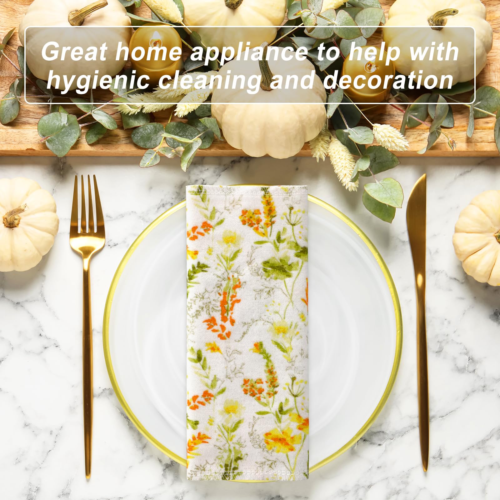 Kinlop dining setting with floral napkins enhancing party tables