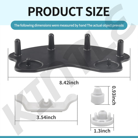 KINTLE base cradle with rubber feet keeps the mixer stable while storing attachments.