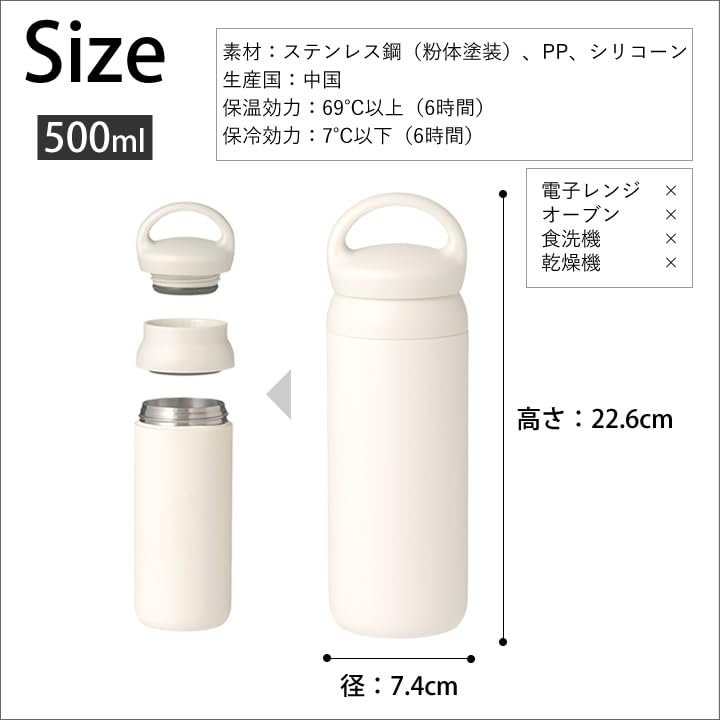 Kinto Day Off tumbler white during a walk for refreshment.
