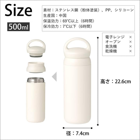 Kinto Day Off tumbler white during a walk for refreshment.