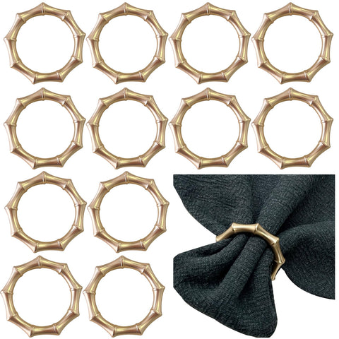 Kintyno gold napkin rings with matte finish add elegant touch to dining tables