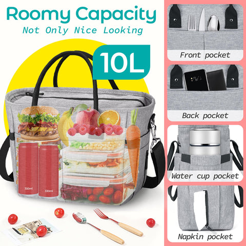 KIPBELIF lunch bag interior compartments keep utensils, bottles, and phones neatly stored