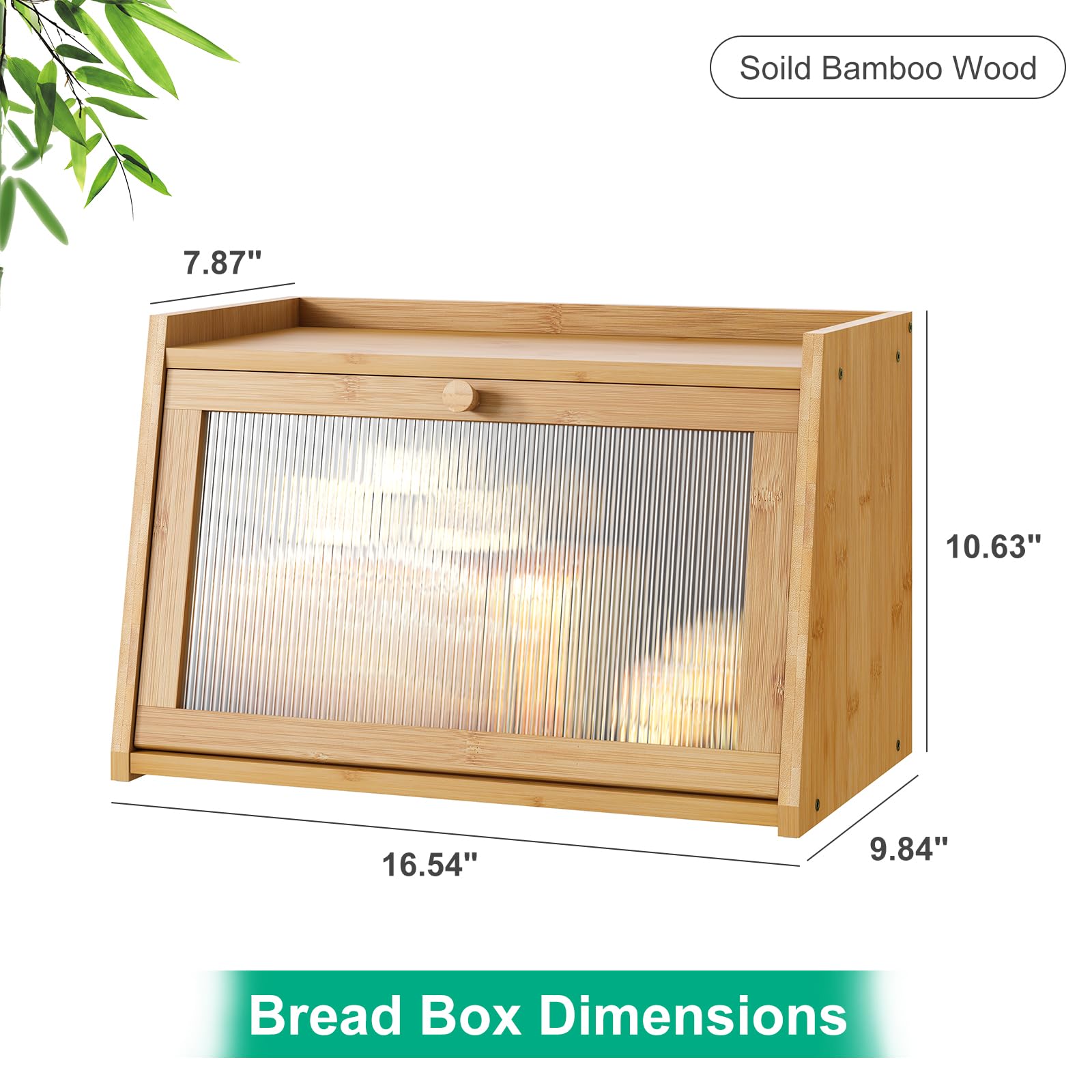 Kiplant large natural box keeps bread organized on the kitchen counter
