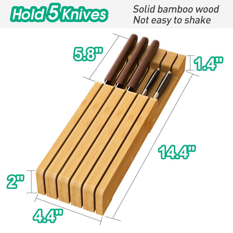 Kiplant steak knife holder for up to five blades in one organized space