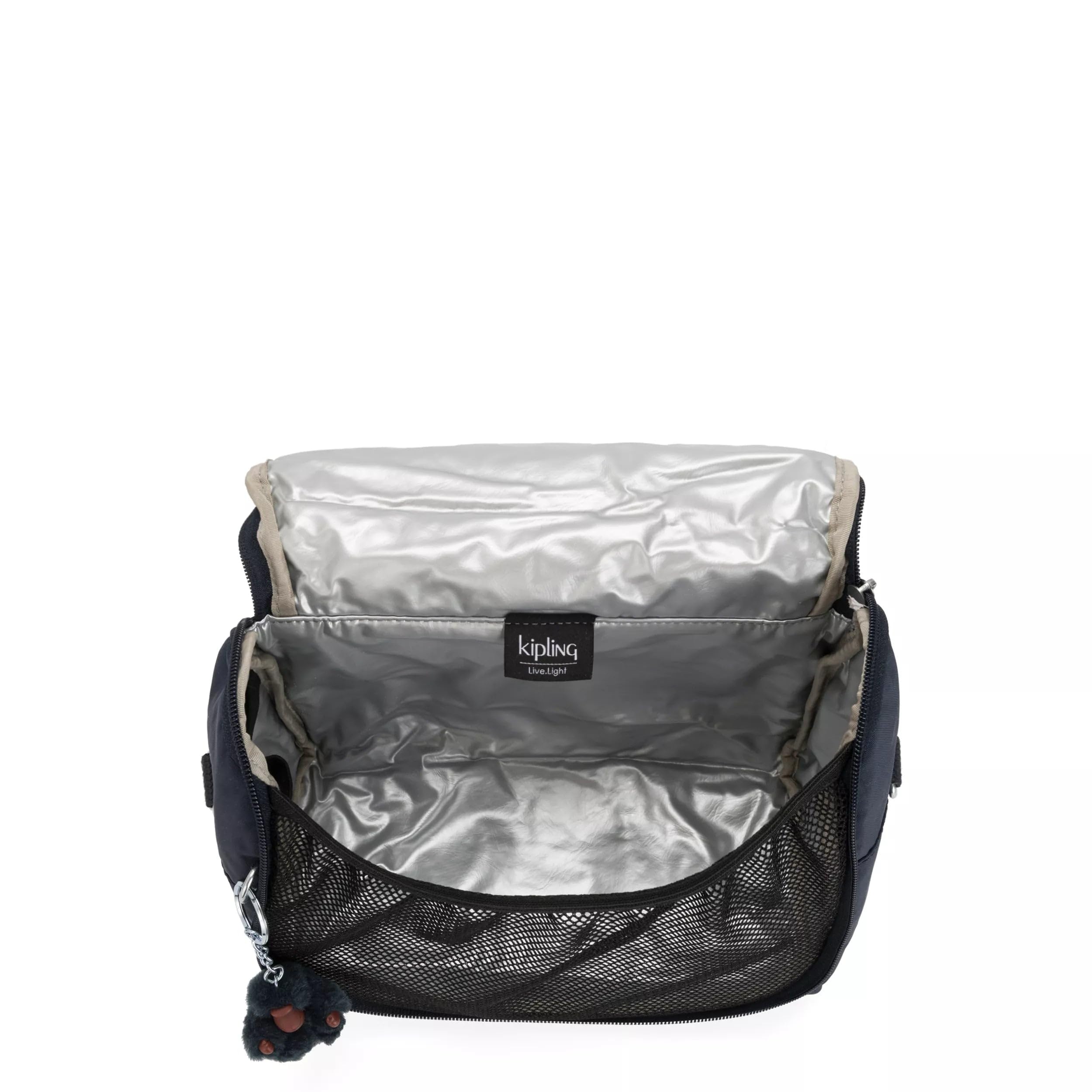 Kipling Kichirou lunch bag adjustable strap for comfortable carry all day.