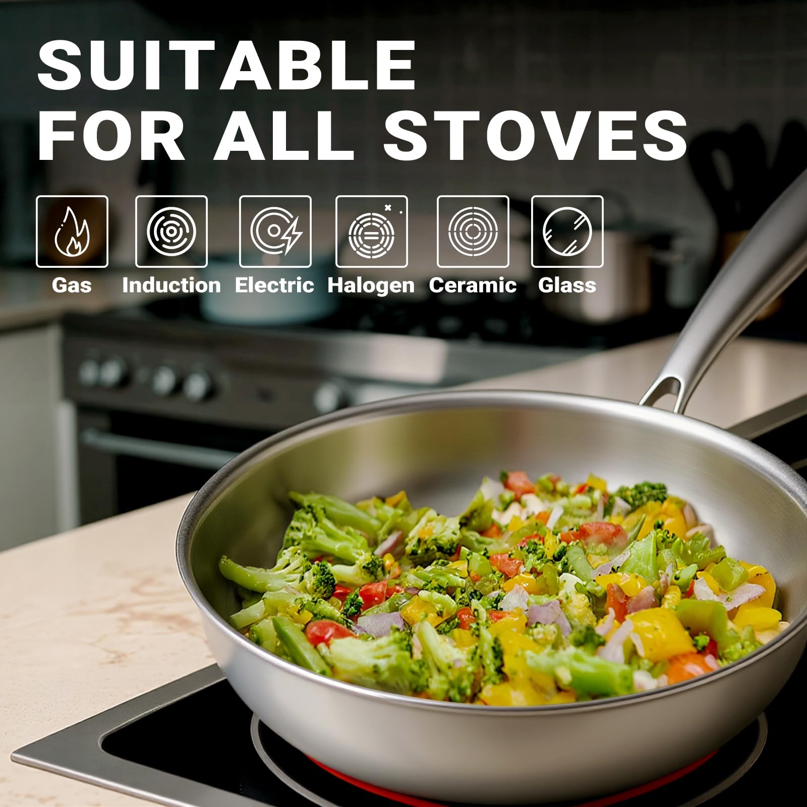 Kirecoo Tri-Ply 12-Inch pan oven-safe up to 400°F