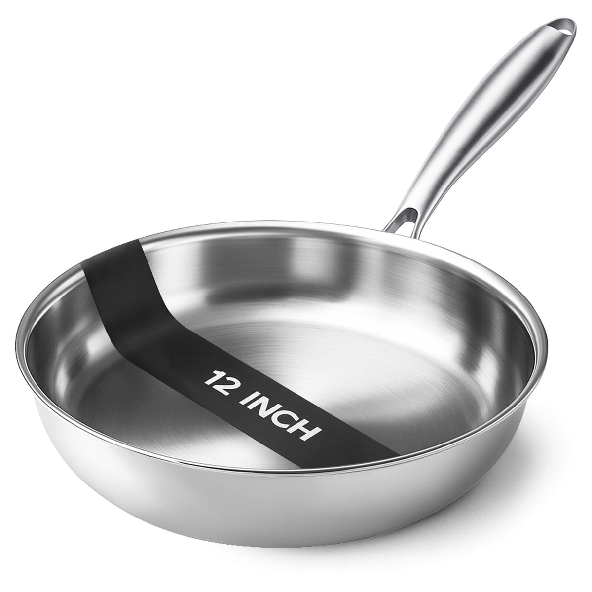 Kirecoo Tri-Ply 12-Inch pan top view showing even heat distribution