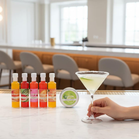 Kiri & Sons blood orange margarita mixer bottle with bold tart finish.