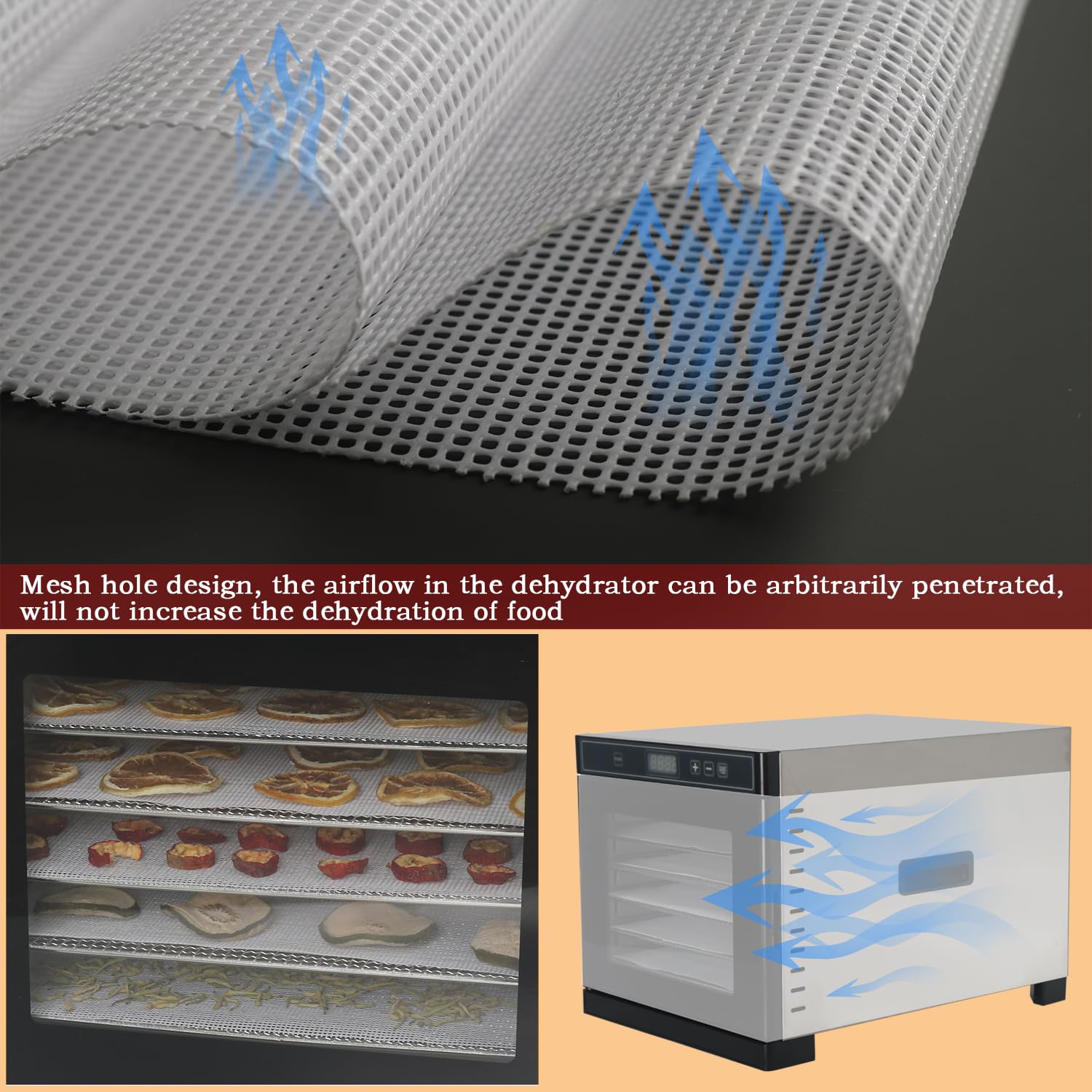 Kispog dishwasher-safe dehydrator sheets for easy cleaning