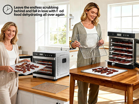 Kispog sheet fitting Excalibur dehydrator mesh for uniform drying