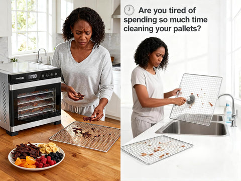 Kispog fine mesh dehydrator sheets maintaining airflow while holding small pieces