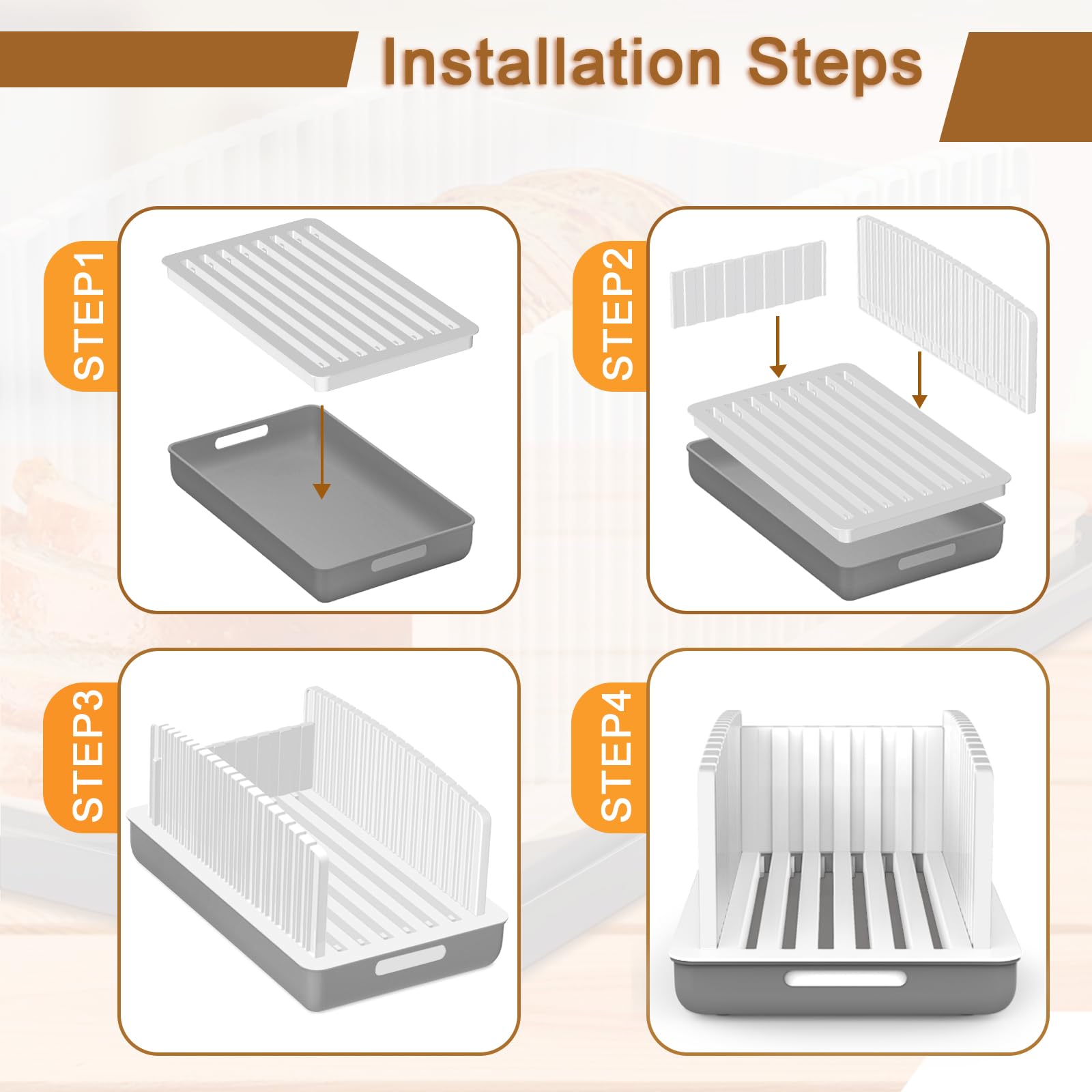 Kiss Core Upgrade Bread Slicer dishwasher-safe construction for quick cleanup.