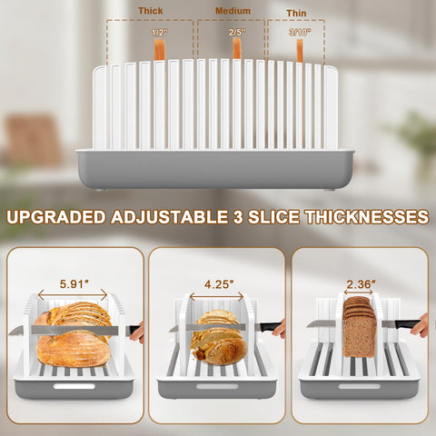 Kiss Core Upgrade Bread Slicer foldable design stores flat after use.