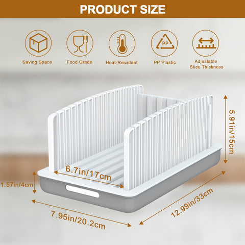 Kiss Core Upgrade Bread Slicer handles up to 6.7 inches wide loaves.
