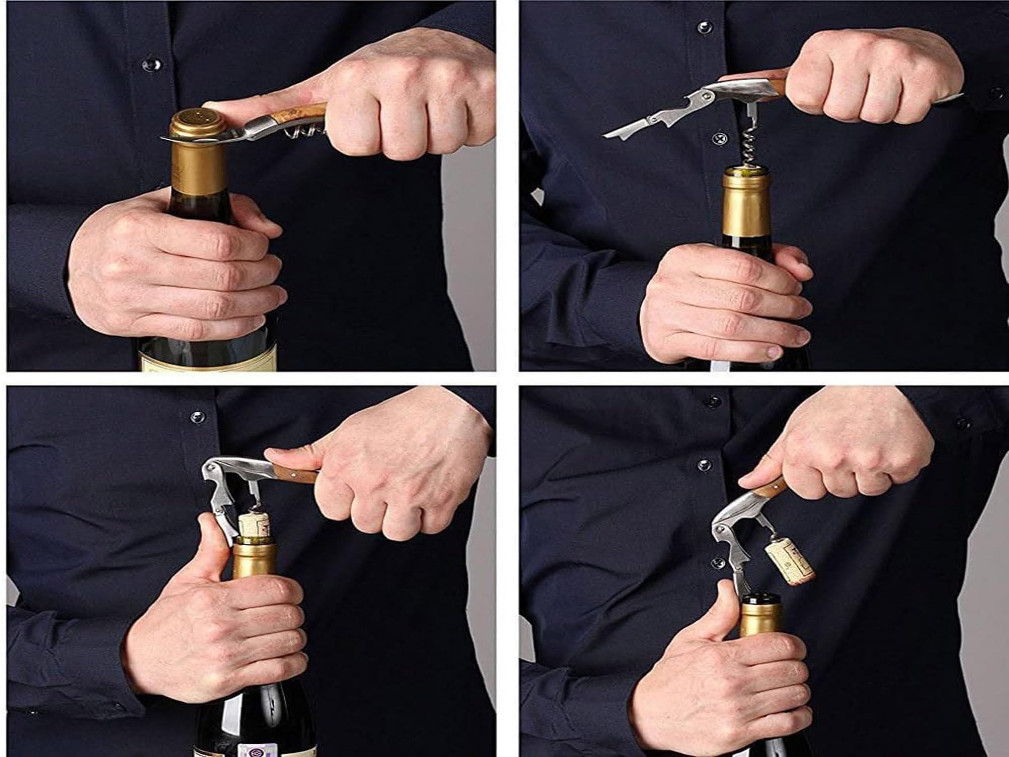 Kit-Home bar-ready wine key kit for servers and sommeliers