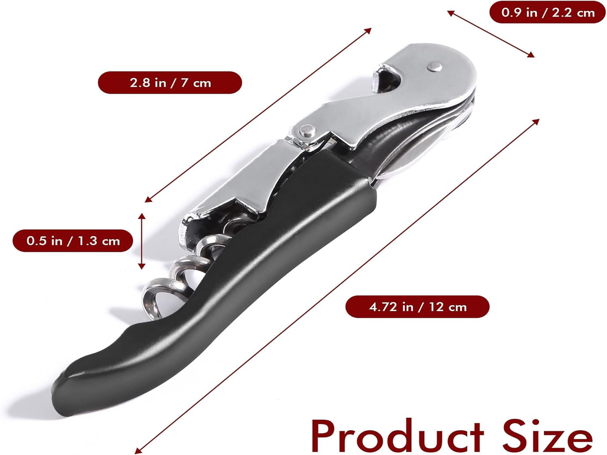 Kit-Home compact corkscrew fits pockets for travel or events.