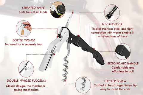 Kit-Home foil cutter demonstrates precise foil removal for bartenders.