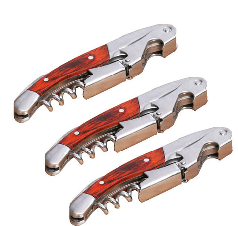 Kit-Home professional waiter corkscrew with rosewood handle for smooth wine openings