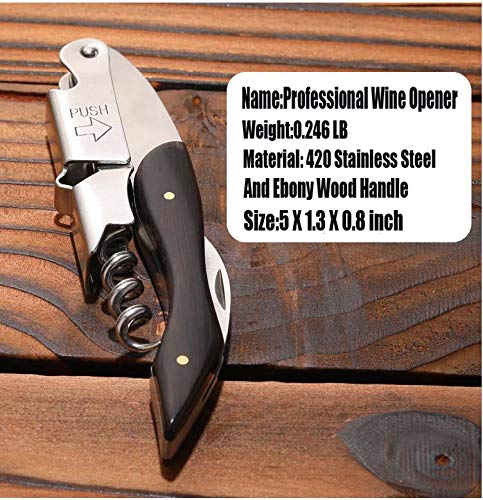 Kit-Home rosewood handle corkscrew in folded form for portable use