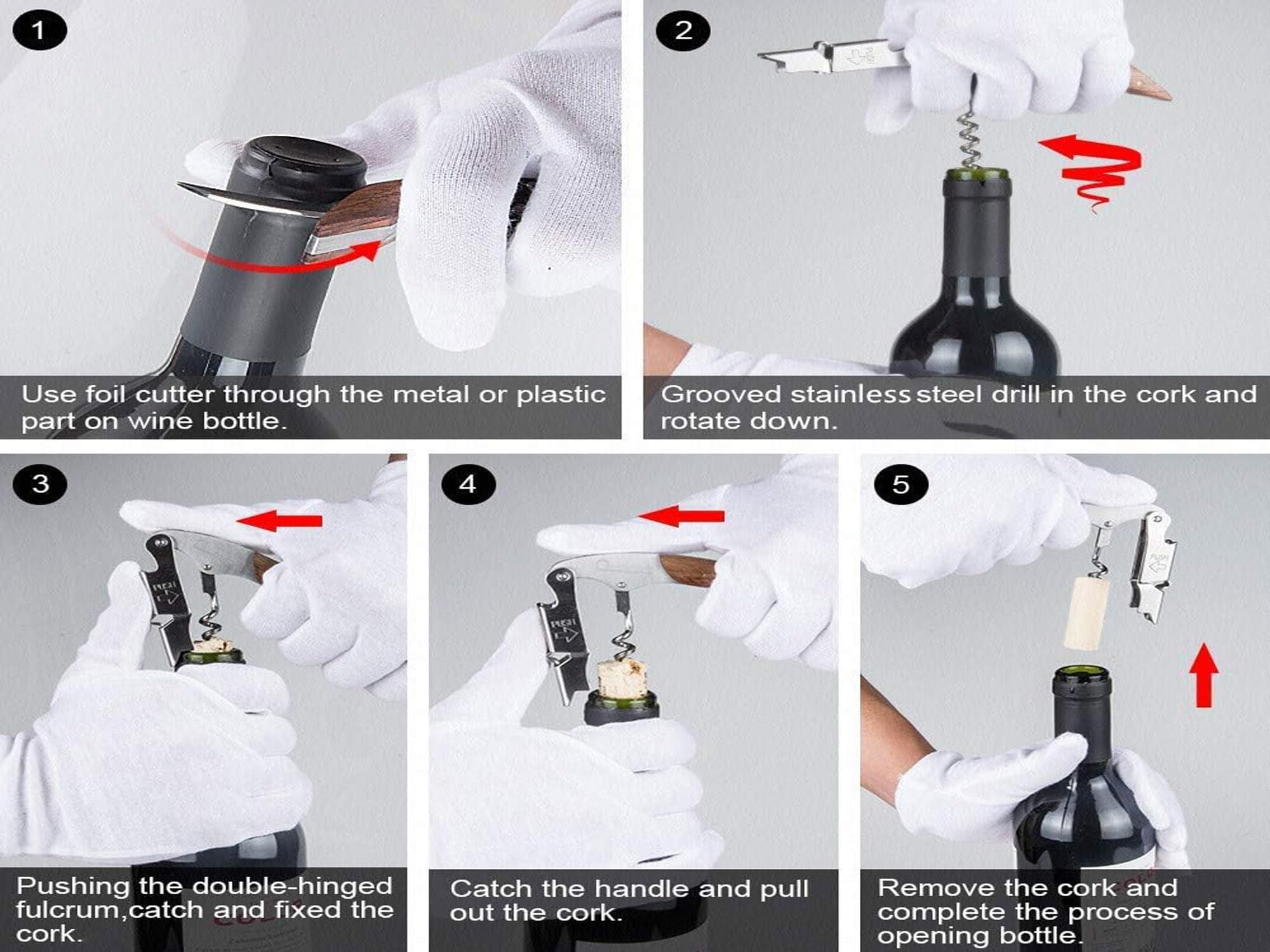 Kit-Home stainless steel corkscrew designed for durability and easy cleaning