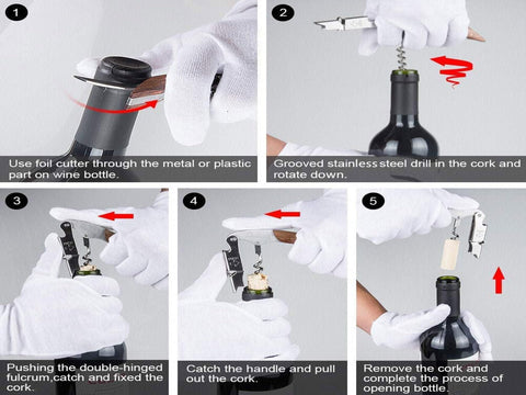 Kit-Home stainless steel corkscrew designed for durability and easy cleaning