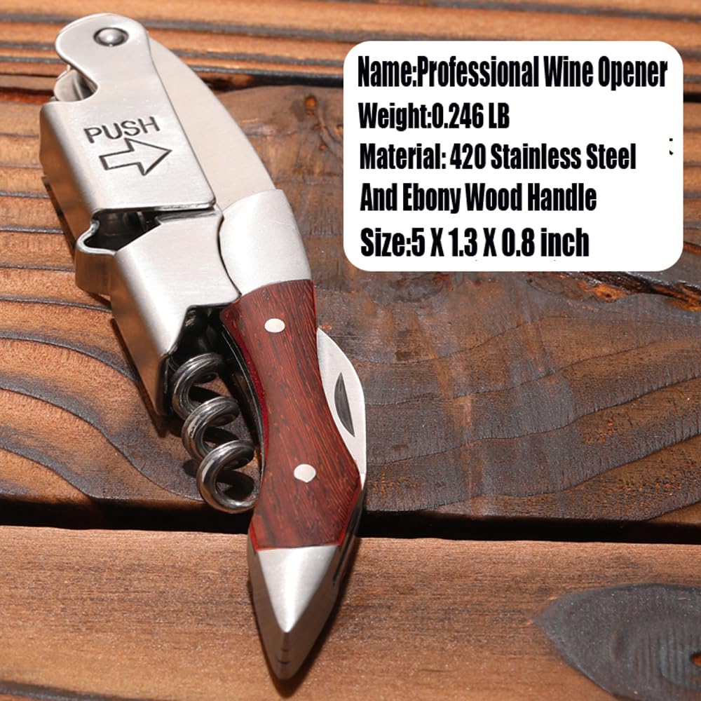 Kit-Home wine key with beer opener and foil cutter for versatile use.