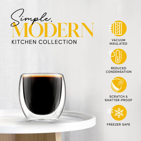 Kitchables easy-care espresso cups dishwasher-safe for quick cleaning