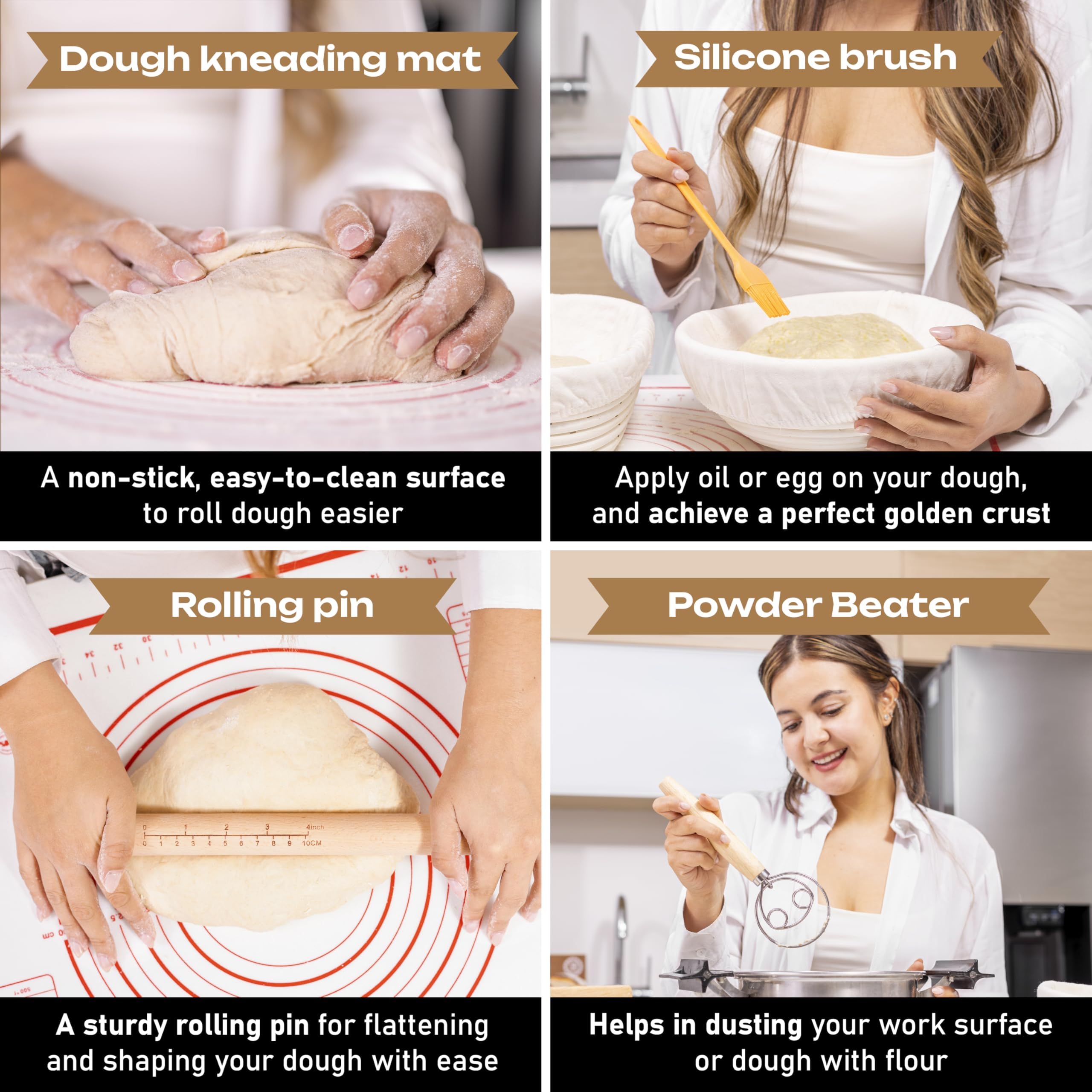 KITCHAD stainless steel knife delivers clean bread cuts.