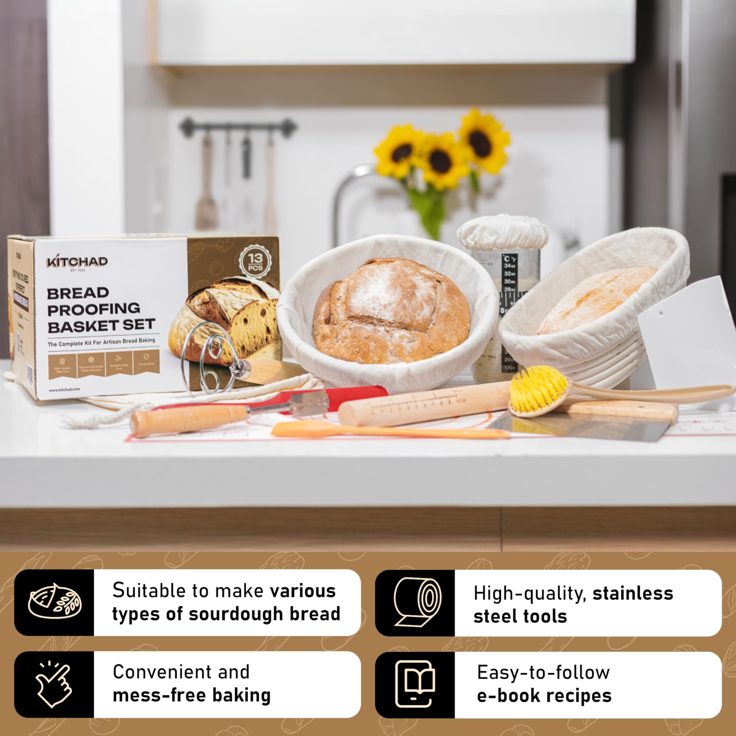KITCHAD storage bag keeps starter and tools neatly organized.