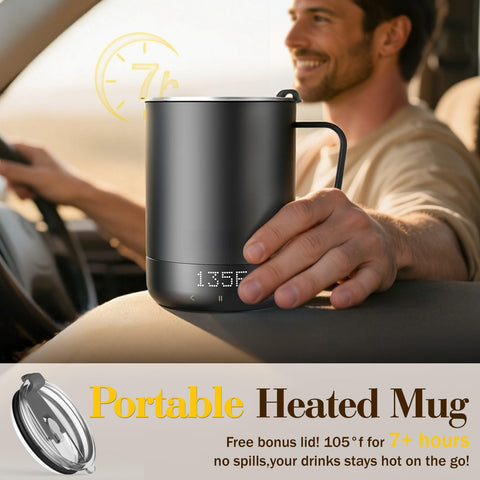 KitchekShop mug warmer ceramic matte finish pairs with stainless steel core for durability.
