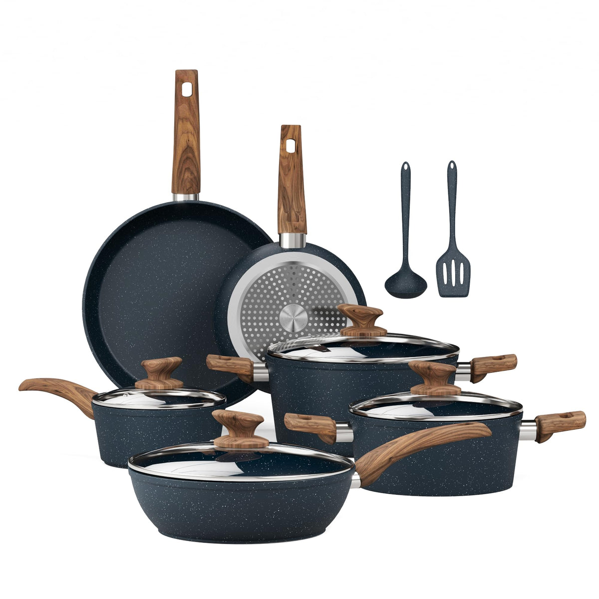 Kitchen Academy 8-inch nonstick skillet with granite coating for easy food release