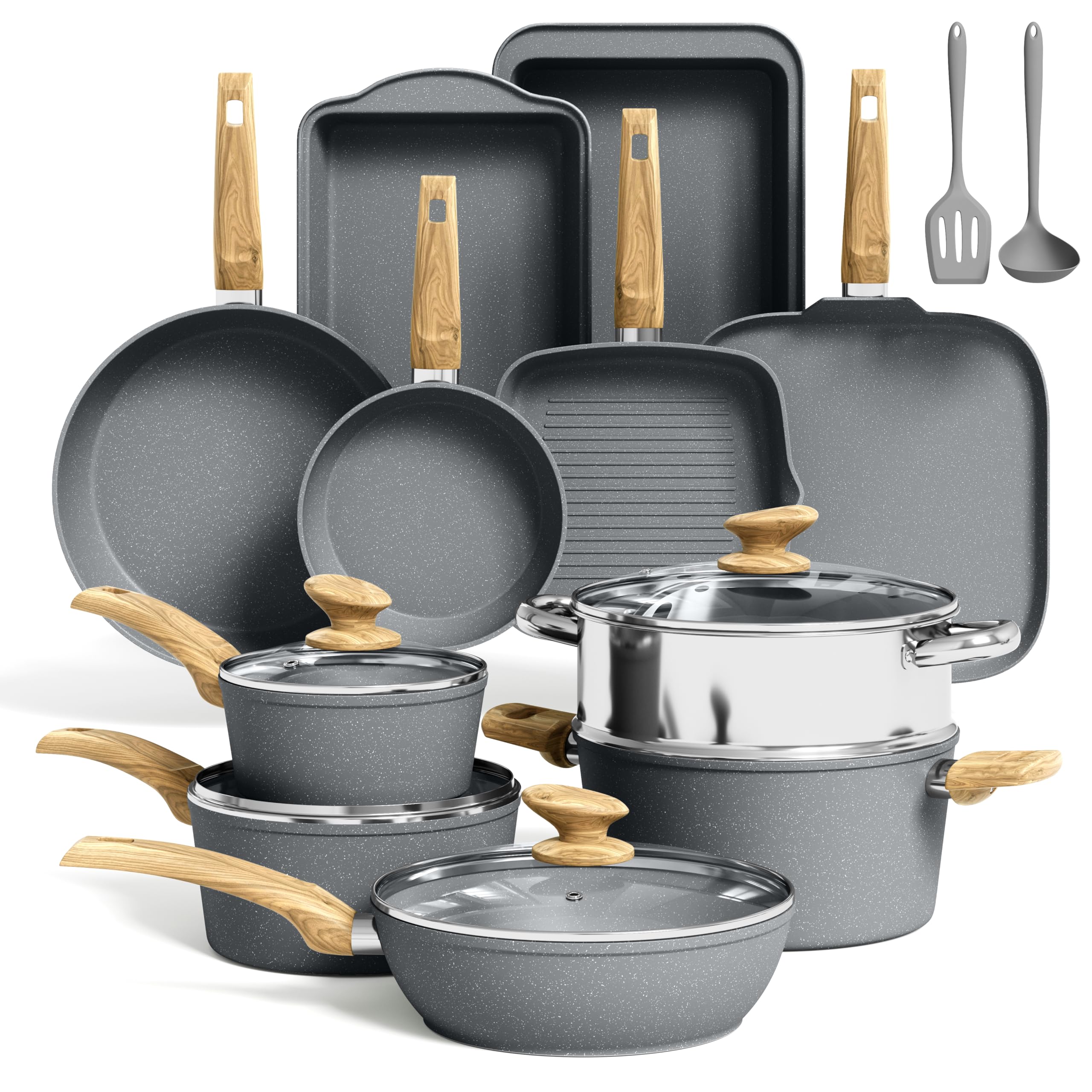 Kitchen Academy granite nonstick overview for versatile daily cooking.