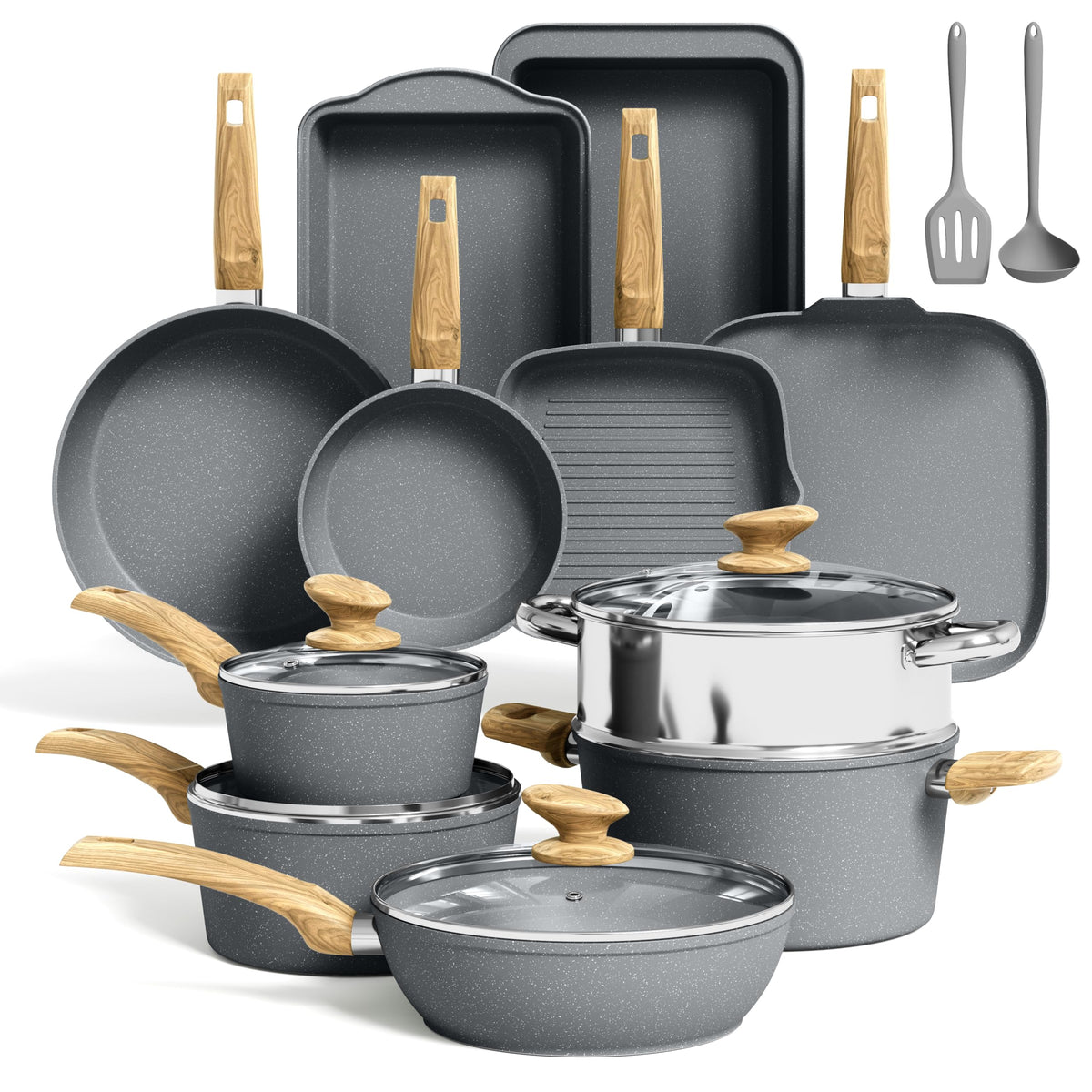 Kitchen Academy granite nonstick overview for versatile daily cooking.