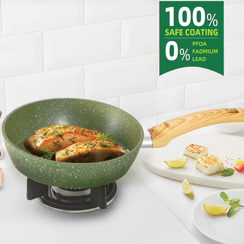 Kitchen Academy 11-inch fry pan showing wide surface and even heat distribution