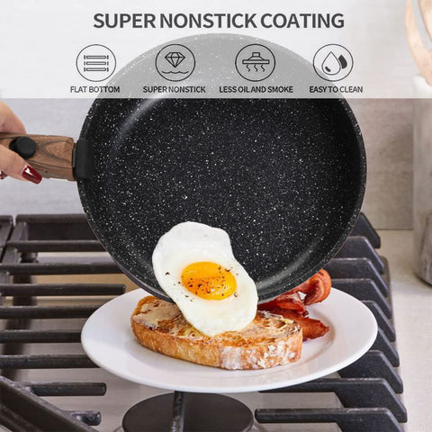 Kitchen Academy removable-handle 10-inch fry pan with even heat distribution for quick searing