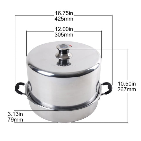 Kitchen Crop Steam Canner aluminum body for durable, lightweight use.