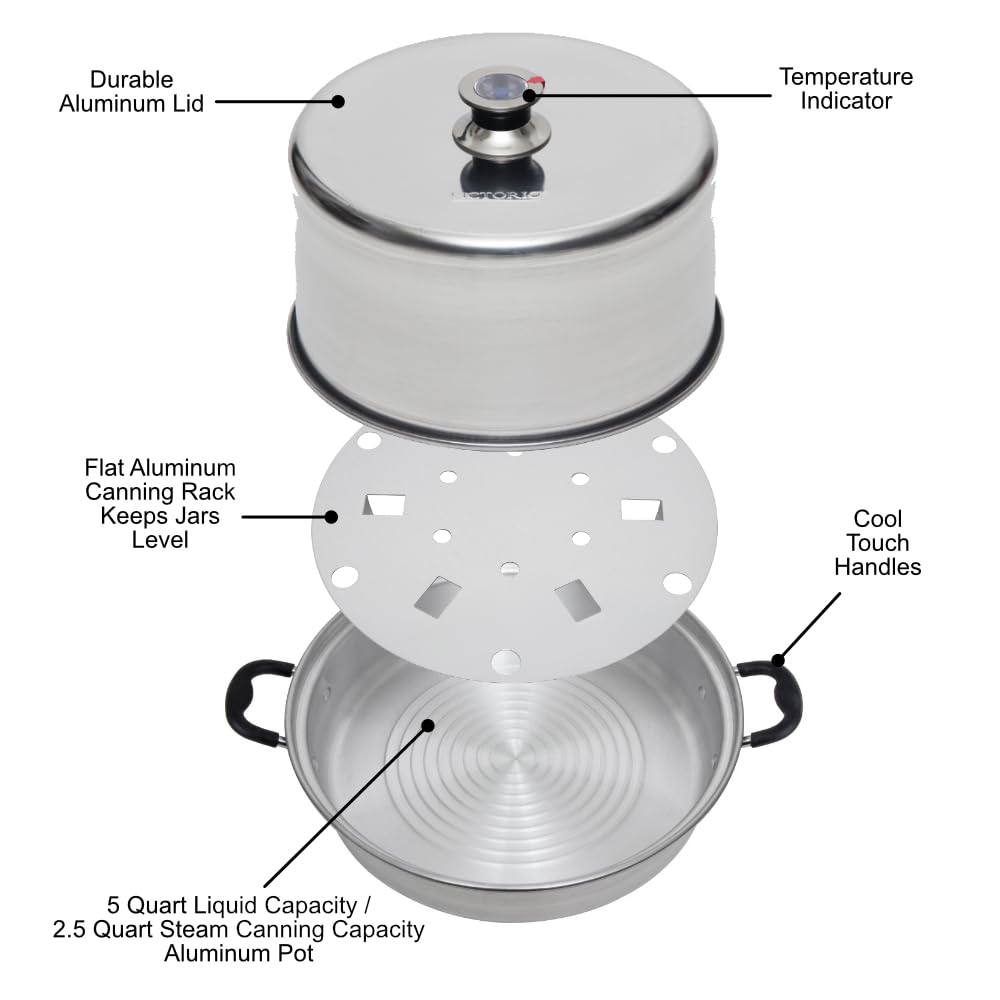 Kitchen Crop Steam Canner side view highlighting compact footprint.
