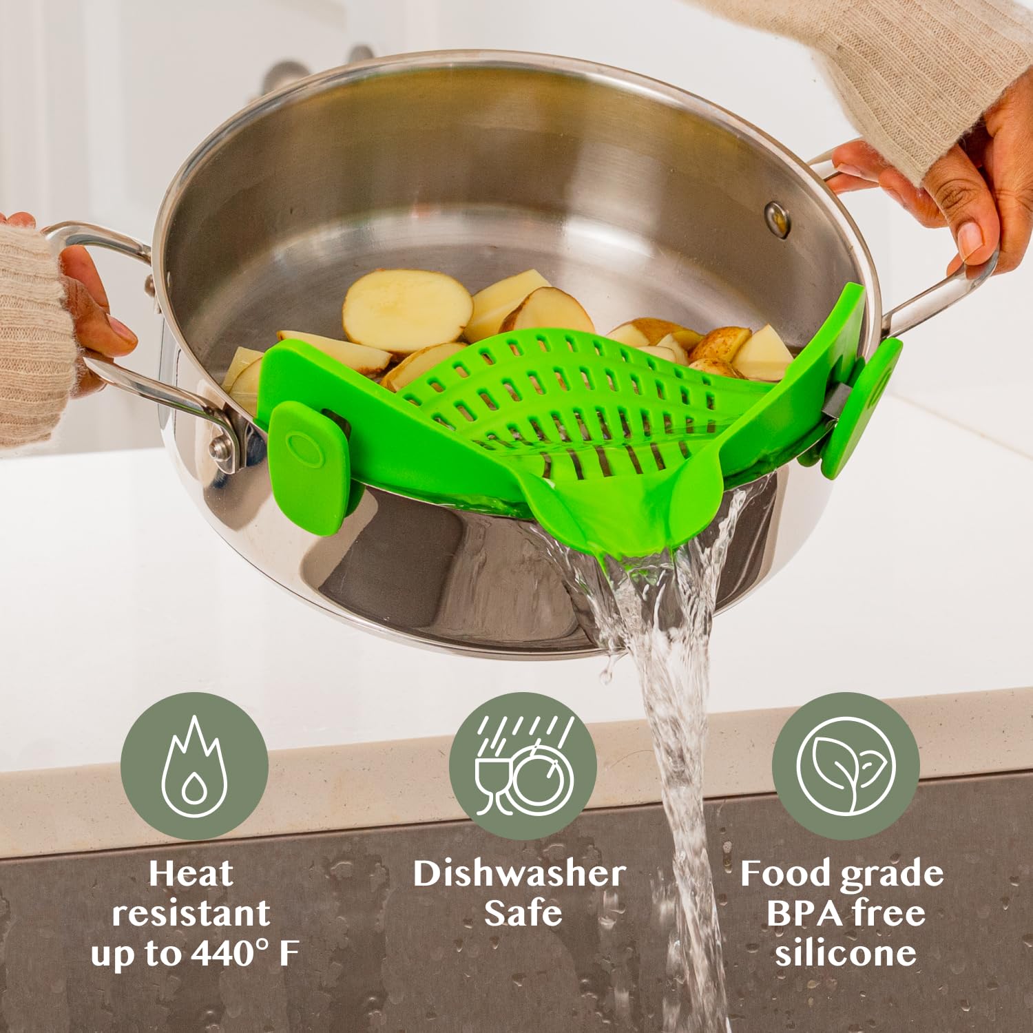 Compact design fits small kitchens and travel setups.