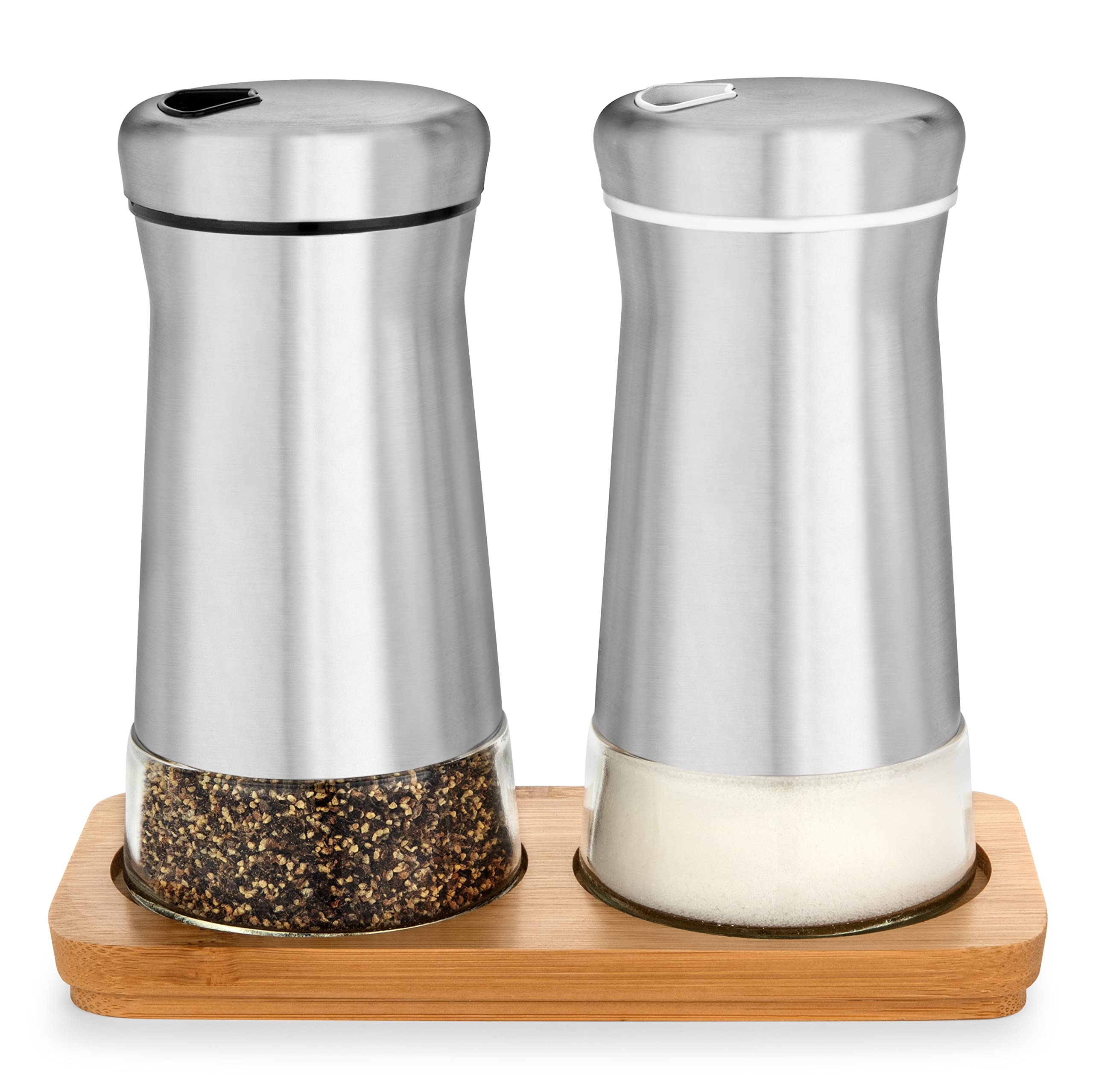 Kitchen-GO salt and pepper shakers with adjustable lid offer customizable seasoning