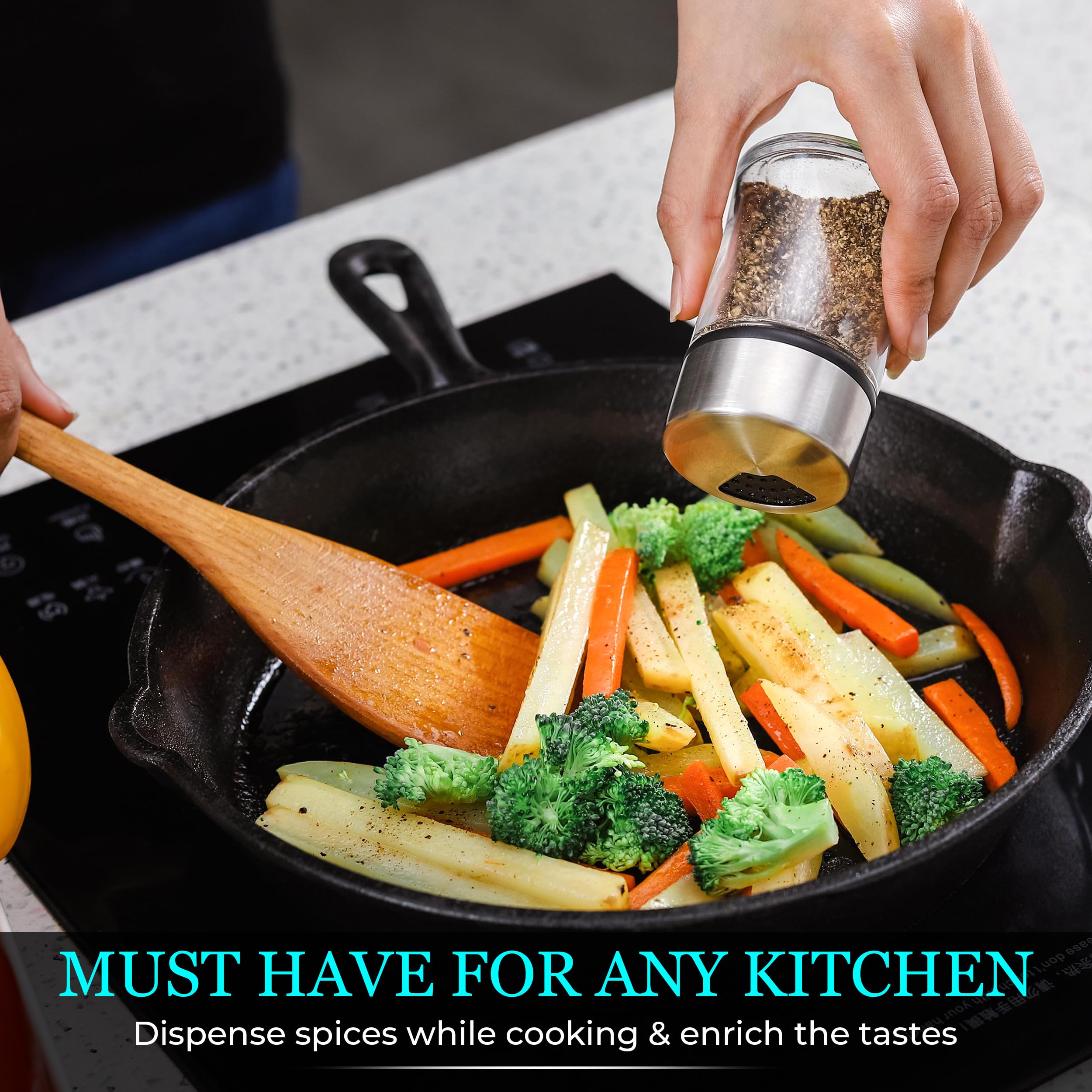 Kitchen-GO stainless steel shakers for durable daily use and elegant presentation