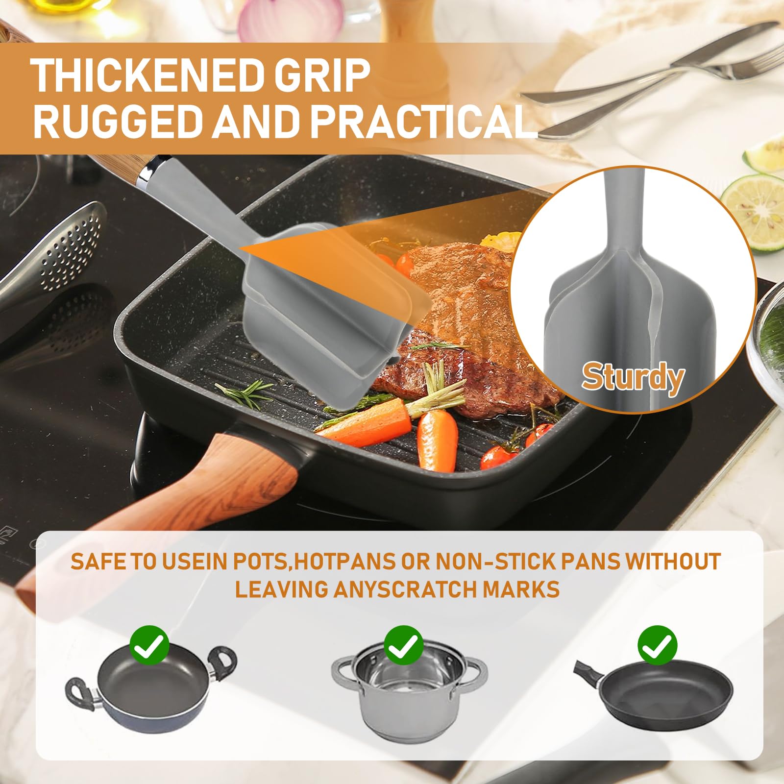Kitchen Goal non-stick mix chopper handles meats, vegetables, and seasonings.