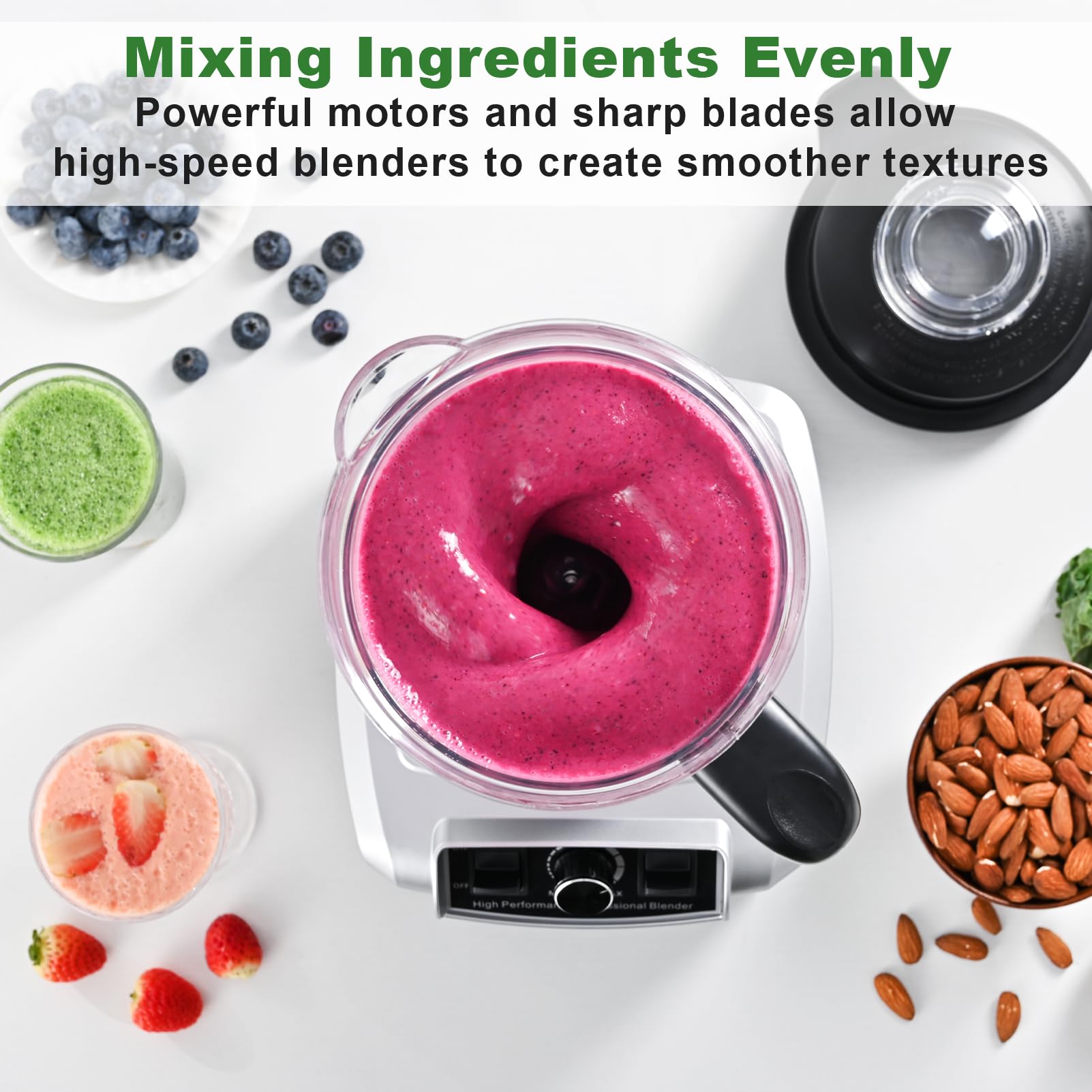 Kitchen in the box Blender stepless speed control for precise textures.