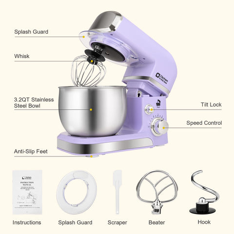 Kitchen in the box 3.2Qt bowl is ideal for small-batch baking.