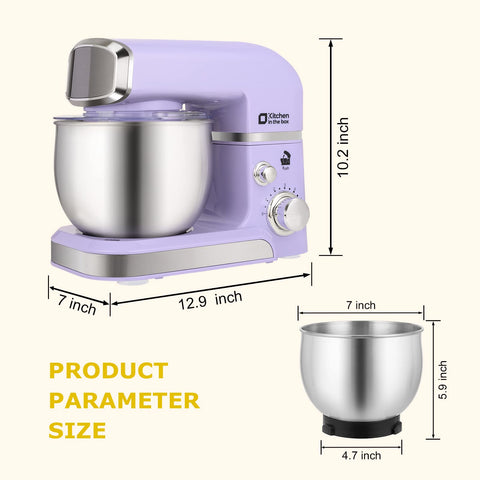 Kitchen in the box mixer tilt-head design allows easy bowl and accessory access.