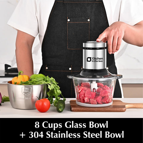 Two S-blades from Kitchen in the Box for versatile chopping tasks.