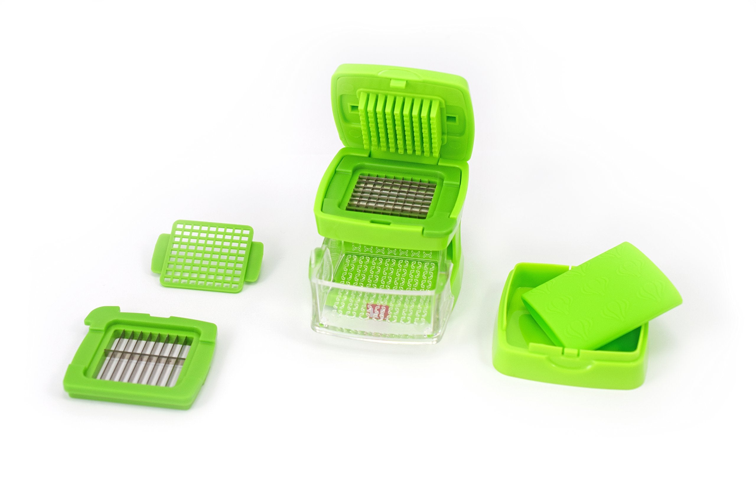 Garlic-A-Peel with dicing blade for cube garlic pieces